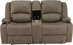 67 Inch Putty Powered RV Wall Hugger Recliner Sofa