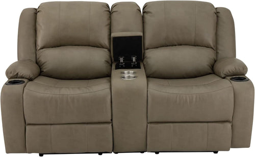 67 Inch Putty Powered RV Wall Hugger Recliner Sofa